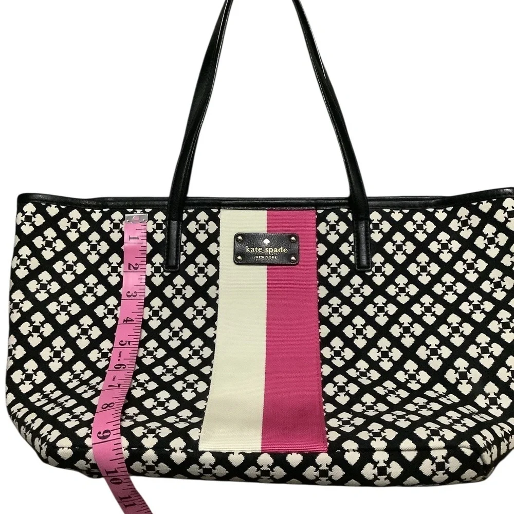Kate Spade Black and Pink Patterned Tote
